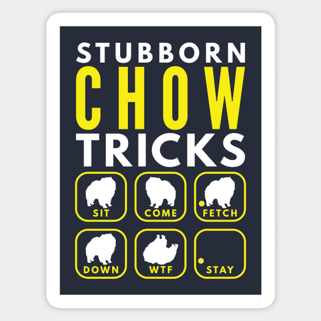 Stubborn Chow Tricks - Dog Training Sticker by DoggyStyles
